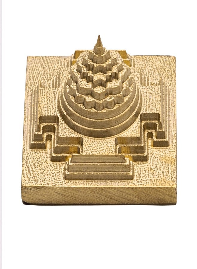 Plus Value Meru Shri Yantra Gold Plated with Accurate CNC Cutting for Vastu Home Office Temple Puja Room Decor Spiritual Gifting (1.5 Inches) - Image 1